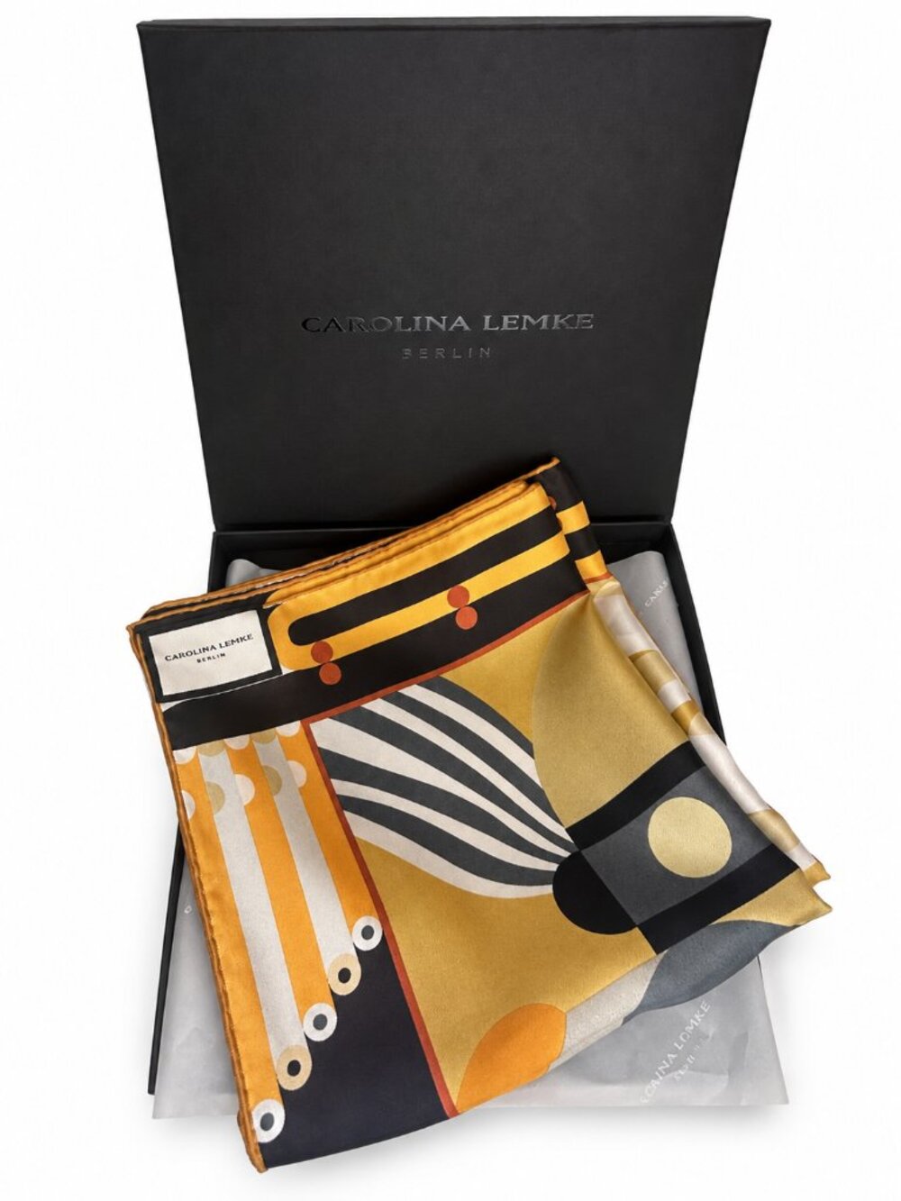 Carolina Lemke Berlin "Equestrian Parade" Scarf| Horse and Geometric Design